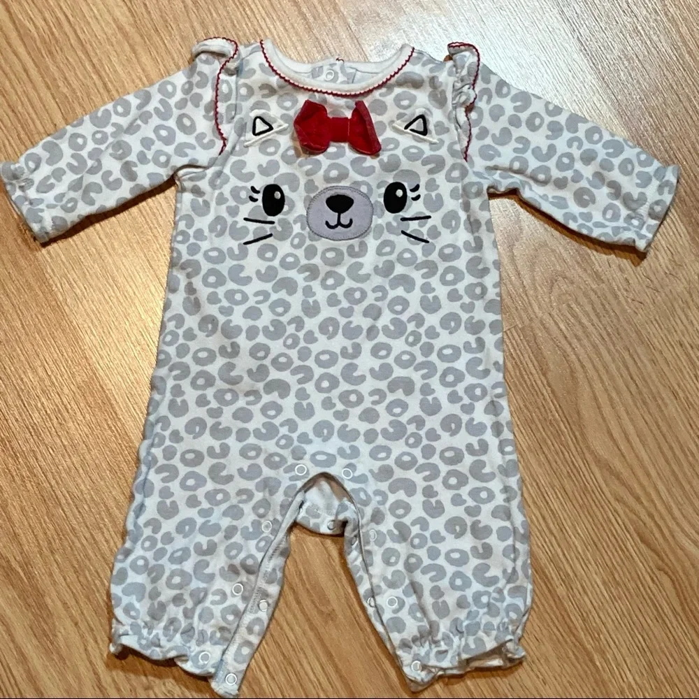 Gymboree‎ cheetah leopard bow outift 3-6 months